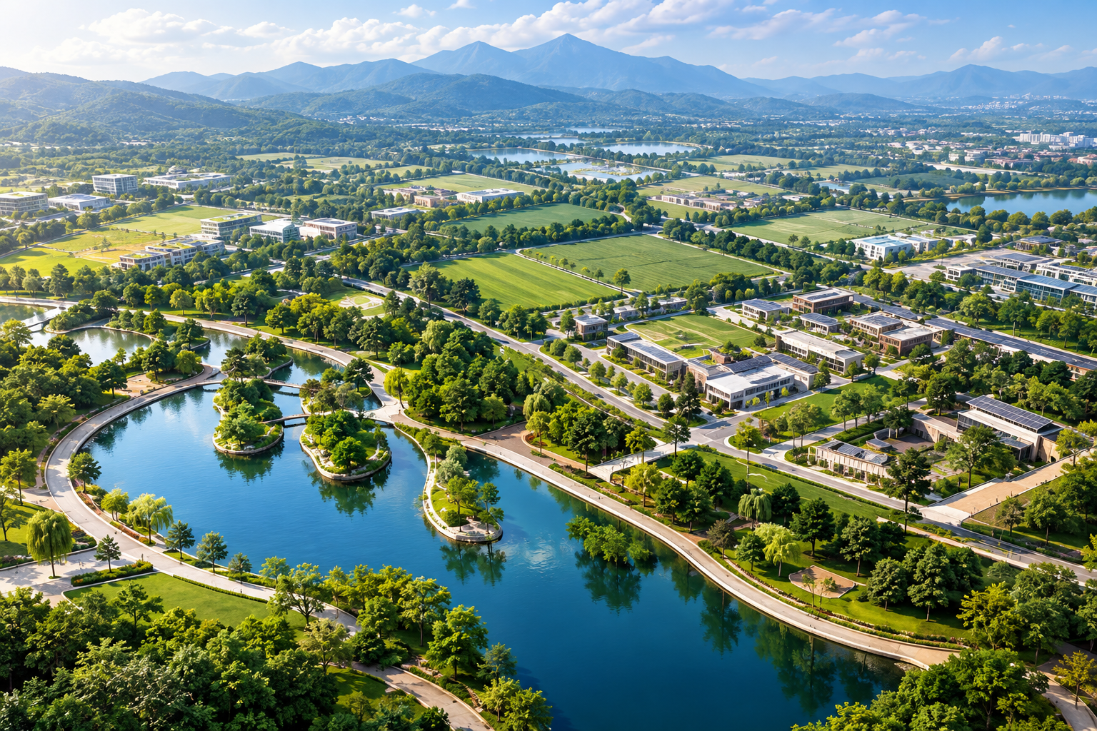 Aerial view of Jubilance 2.0 eco-wellness community